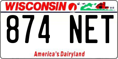 WI license plate 874NET