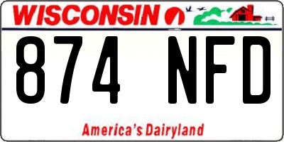 WI license plate 874NFD