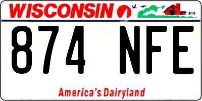 WI license plate 874NFE