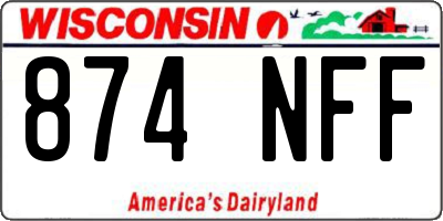 WI license plate 874NFF
