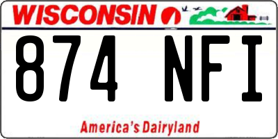 WI license plate 874NFI