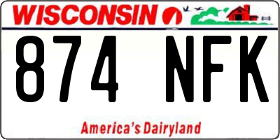 WI license plate 874NFK