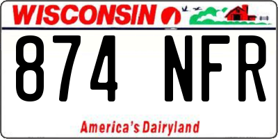 WI license plate 874NFR
