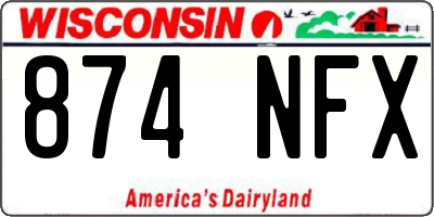 WI license plate 874NFX