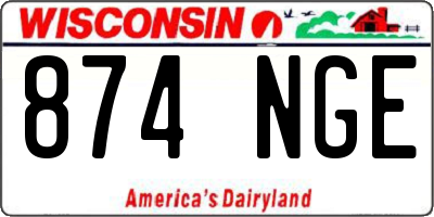 WI license plate 874NGE