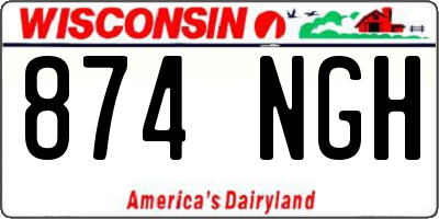 WI license plate 874NGH