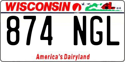 WI license plate 874NGL