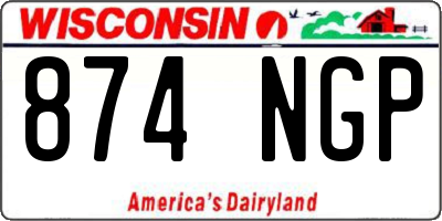 WI license plate 874NGP