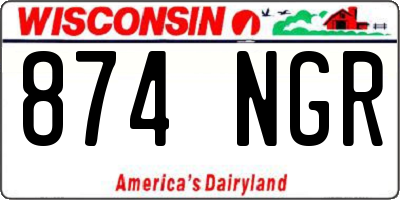 WI license plate 874NGR