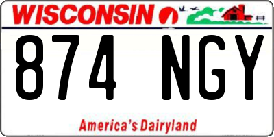 WI license plate 874NGY