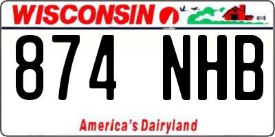 WI license plate 874NHB