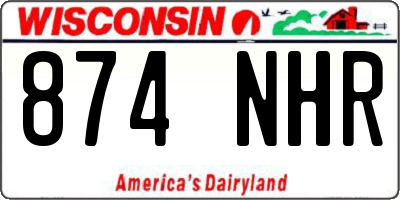 WI license plate 874NHR