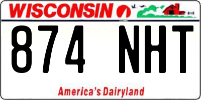 WI license plate 874NHT