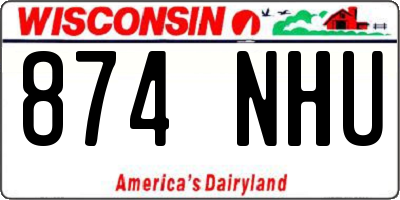 WI license plate 874NHU