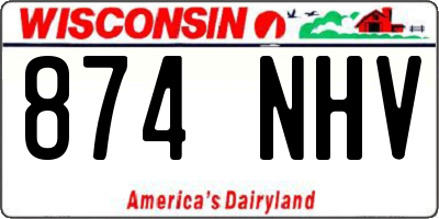 WI license plate 874NHV