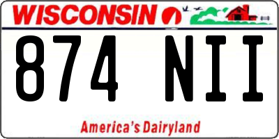 WI license plate 874NII