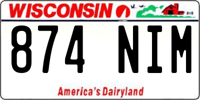 WI license plate 874NIM