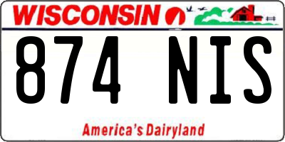 WI license plate 874NIS