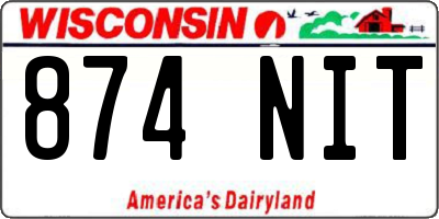 WI license plate 874NIT