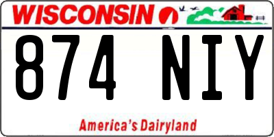 WI license plate 874NIY