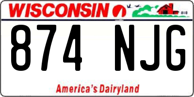WI license plate 874NJG