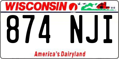 WI license plate 874NJI