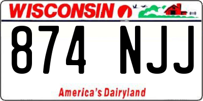 WI license plate 874NJJ