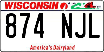 WI license plate 874NJL