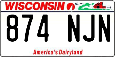 WI license plate 874NJN