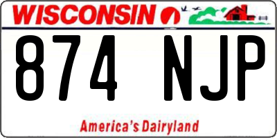 WI license plate 874NJP