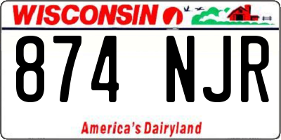 WI license plate 874NJR