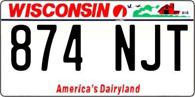WI license plate 874NJT