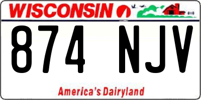 WI license plate 874NJV