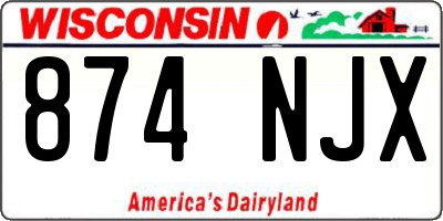 WI license plate 874NJX