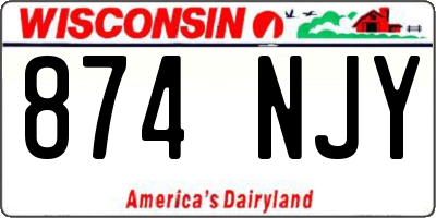 WI license plate 874NJY