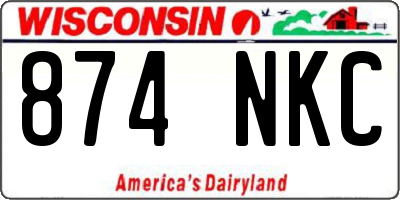 WI license plate 874NKC