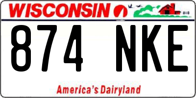 WI license plate 874NKE