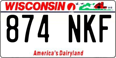 WI license plate 874NKF