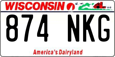 WI license plate 874NKG