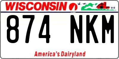 WI license plate 874NKM