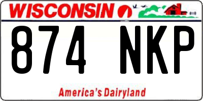 WI license plate 874NKP