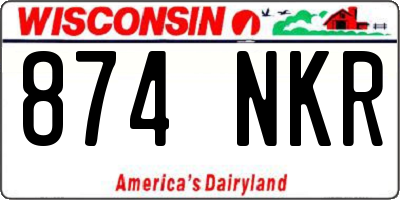 WI license plate 874NKR