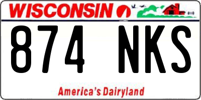 WI license plate 874NKS