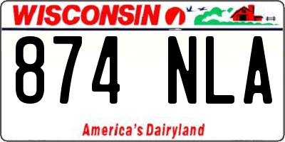 WI license plate 874NLA