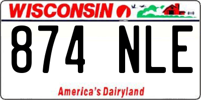 WI license plate 874NLE