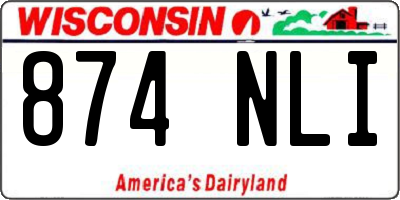 WI license plate 874NLI