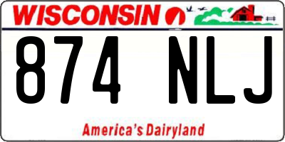 WI license plate 874NLJ