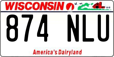 WI license plate 874NLU
