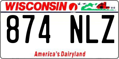 WI license plate 874NLZ