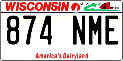 WI license plate 874NME
